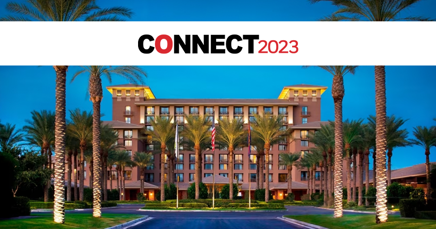 Connect 2004 logo with the hotel image on the background