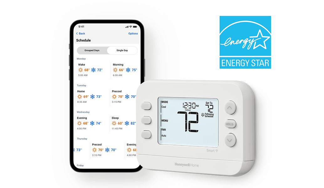 Energy saving Smart Home thermostat and app image