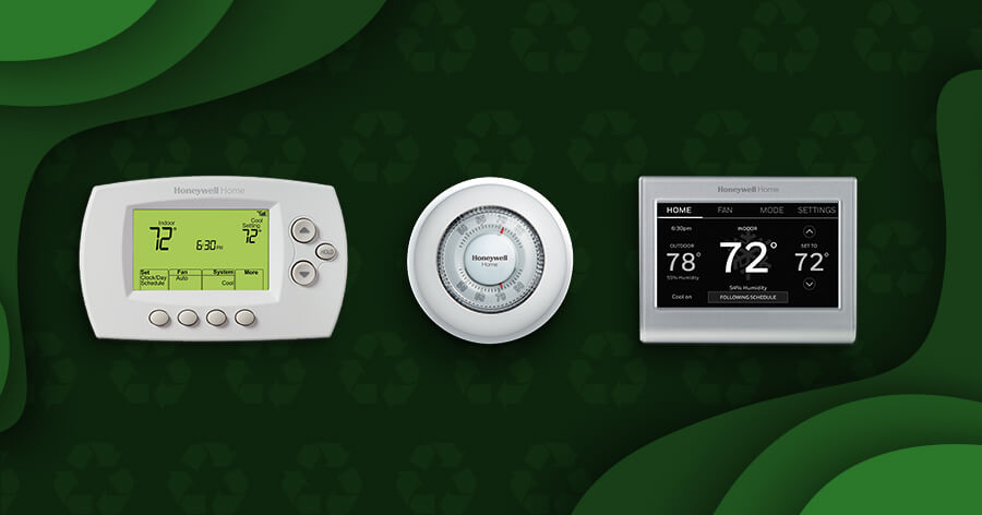 Image of three different types of thermostats.