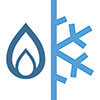 Heating and cooling infographic.