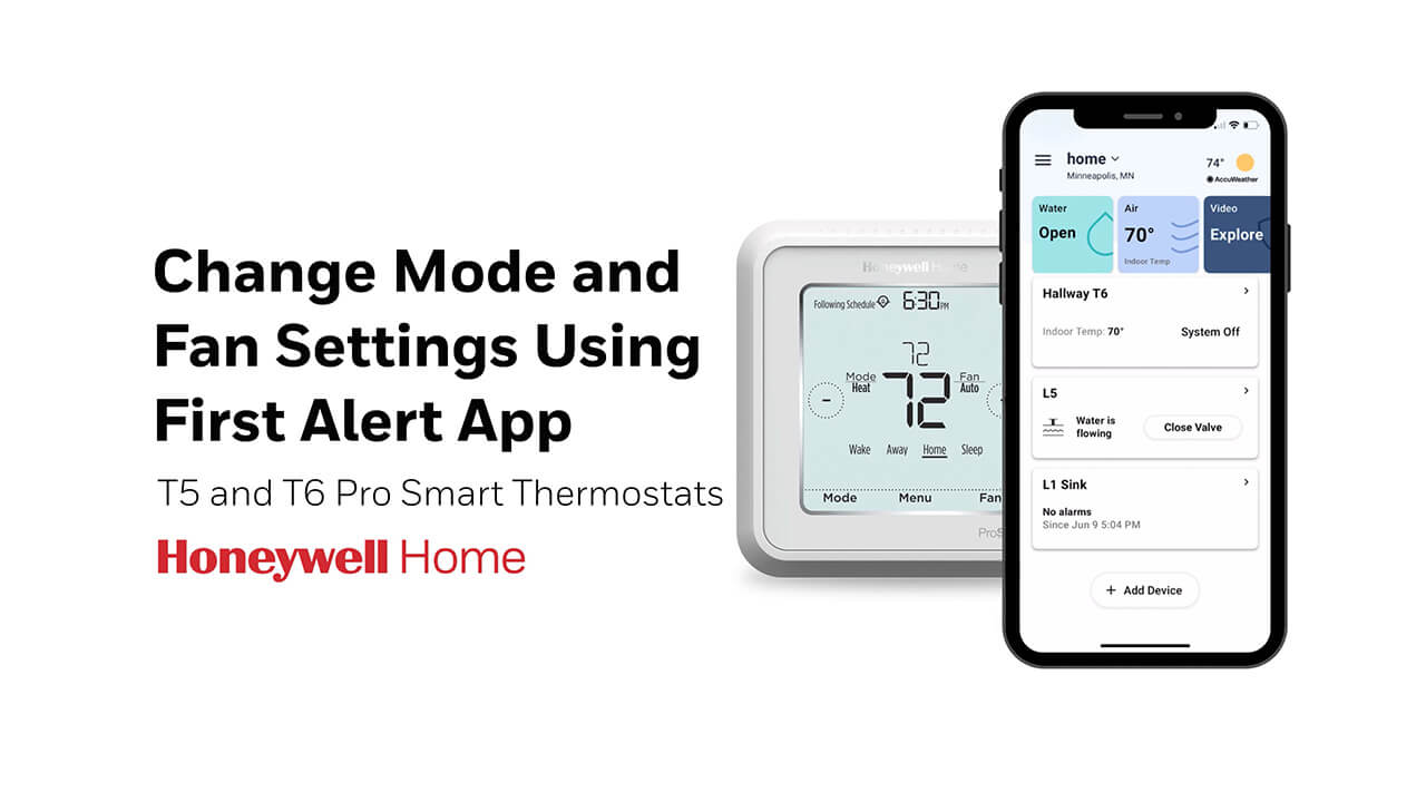 Change Mode and Fan Settings on the T5 and T6 Pro Smart using First Alert App
